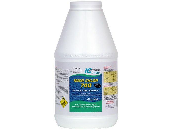 4kg IQ MAXI CHLOR 700 CALCIUM HYPOCHLORITE 